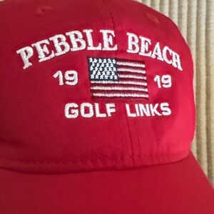Pebble Beach Red Golf Cap